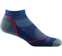 Darn Tough Men's Light Hiker No Show Lightweight with Cushion - Medium Denim Merino Wool Socks for Hiking