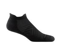 Darn Tough Men's Run No Show Tab Ultra-Lightweight with Cushion - Medium Black Merino Wool Socks for Running