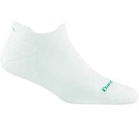 Darn Tough Run No Show Tab - Calcetines de lana merino para correr para hombre, ultraligeros con cojín, Blanco, Large