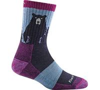 Darn Tough Vermont Bear Town Micro Crew - Equipo ligero con cojín para mujer, Morado (, S