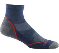 Darn Tough Vermont - Calcetines de 1/4 ligeros y acolchados de senderismo para hombre, lana merino, talla XL, azul/vaquero