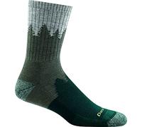 Darn Tough Vermont Men's Number 2 Micro Crew Midweight Hiking Socks Número Peso Medio con cojín, Verde, M para Hombre