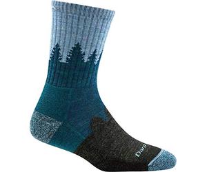Darn Tough Vermont Treeline Micro Crew - Cojín para mujer, azul, M