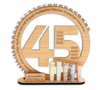 DARO Design - Regalo de 45 cumpleaños para mujeres y hombres - regalos de dinero cumpleaños 45 con soporte - placa de madera libro de visitas - decoración de 45 cumpleaños - regalo personalizado
