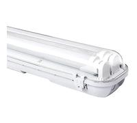Daromigo Reglette LED 150cm, lámpara LED para locales húmedos Lámpara de lavabo 2 x 24 W, 4080 lm, blanco frío, 6000 K, tubo LED T8 doble, IP65, impermeable, lámpara para locales húmedos, lámpara de