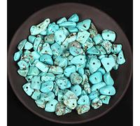 DarryDooly 16 Pulgadas, turquesas Azules Naturales, Chips de Piedra de Grava, Cuentas Irregulares para Hacer Joyas, Pulsera DIY, Accesorios para Collar