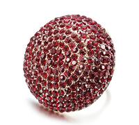 DarryDooly Moda Colorido Cristal Mujeres Grandes Anillos de Color Oro Banquete Anillo de Boda joyería Regalo de Cristal