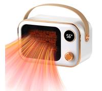 Darryy Calentador Bajo Consumo Pequeños, Calefactor 1200W, Termoventilador Baño, Dos Ajustes de Temperatura, Protección Contra Sobrecalentamiento e Inclinación para Oficinas, Hogares y Dormitorios