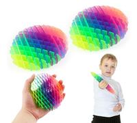 Darryy Fidget Worm Toys, Pack de 2 Fidget Toys, Juguetes Antiestrés, Alivio Sensorial del Estrés, Juguetes Sensoriales para Adultos y Niños (Colores del Arco Iris)