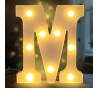 Darryy Letras Luminosas de 22 cm, Letras LED, Ideales para Propuestas de Matrimonio, Festivales, Fiestas y Otros Entornos para Crear un Ambiente Romántico y Cálido (M)