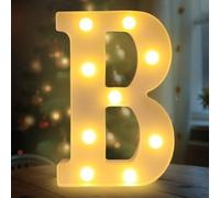Darryy Letras Luminosas de 22 cm, Letras LED, Ideales para Propuestas de Matrimonio, Festivales, Fiestas y Otros Entornos para Crear un Ambiente Romántico y Cálido (B)