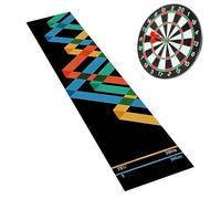 Dart Board Mat - Portable Non-Slip Crystal Velvet with Throw Line, Protective Toe Carpets, Oche Rugs | Floor Protection Runners for Game Room Tournament Sports Club Office Break Basement Entertainment