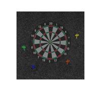 Dart Board Wall Protectors, Large Black Surround Tiles, Strong Backer Backboard, Easy Setup Design, for Men Adults Kids Classroom Garage Outdoor Dart Play Use, 23.62x23.62x0.47 Inches
