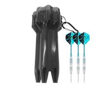Dart Case, Portable Extendable 3-Dart Holder, Hard Storage Box for Shafts and Flights, Ideal to Restaurant Play, Practice, Outdoor Use, Garage, Competition, Game Room Setup, Negro , riferimento