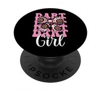 Dart Girl Dardos Diana Rosa Coquette Bow PopSockets PopGrip Adhesivo