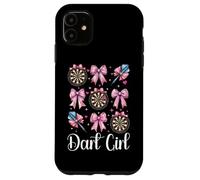Dart Girl Darts Darts Darts Player Dartboard Coquette Bow Pink Carcasa para iPhone 11