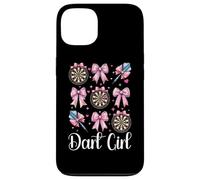 Dart Girl Darts Darts Darts Player Dartboard Coquette Bow Pink Carcasa para iPhone 13