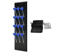 Dart Holder Wall Mount - 12 Holes Wooden Wall Organizer | Display Rack with Storage Bag for Home, Garage, Basement, Workplace, Apartment, Game Room, Bar, Man Cave, Sports, Dart Accessories