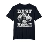 Dart Master - Dardo con diseño de Calavera Camiseta, Hombre Tallas Grandes, Negro, 2X Alto