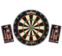 Dartboard Winmau Set Blade 6 + 2 Set Broadside Brass Steeldartboard Turnierma...