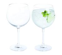 Dartington Crystal Copas de Vino y Bar, Juego de 2 Unidades, diseño Elegante y Detalles Elegantes, 205 mm, 650 ml, aptas para lavavajillas, lo Suficientemente Grandes para un montón de Hielo y