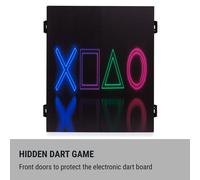 Dartmaster 180 Diana de dardos Puerta frontal 12 dardos 24 puntas Cable de alimentación Montaje en pared KLARFIT