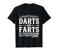 Darts and Farts Get The Release Wrong and It Turns To Shit Camiseta gráfica económica, Hombre, Negro, L