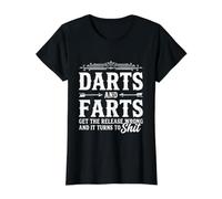 Darts and Farts Get The Release Wrong and It Turns To Shit Camiseta gráfica económica, Mujer, Negro, M