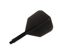 Darts Corner Condor - Vuelo integrado y tallo - Zero Stress - Pequeño - Corto Negro - 1 juego (3)