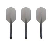 Darts Corner Condor Vuelo y tallo integrados - Cero estrés - Delgado - Negro largo transparente - 1 juego (3)