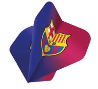 Darts Corner F4120 - Juego de 3 plumas para dardos con licencia oficial del Barcelona Football Club Barca FC de 100 micras, con forma de 2
