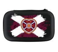 Darts Corner Funda para dardos con licencia oficial del Heart of Midlothian Football Club Hearts FC, disponible en varios diseños., Black, Escudo Saltire