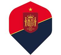 Darts Corner RFEF Espana International Football Team Dart Flights | Vuelo oficial de España Nº 2 de 100 micras en rojo y azul - F3