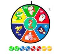 Dartscheibe mit Rikki kugeln | Lustiges Klett-Zielspiel | Karnevalsspielzeug für drinnen und draußen | Für und Mädchen, Kleinkinder, Kinder AB 3 Jahren, Geburtstagsparty, Garten, Familienspiel