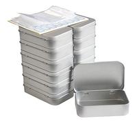 DARUITE 12 PCS Caja Metalica Almacenaje con Tapa Almacenamiento Portátil Gadget Pequeño 9,5 x 6 x 2,2 cm