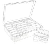 DARUITE Caja Organizadora, 13 Organizadores Cajitas Organizadoras, Mini Contenedor para Guardar Cuentas de Plástico Transparente Adecuado para Suministros de Costura de Joyería