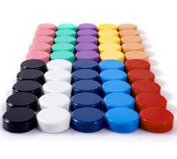 DARUITE Imanes Nevera, 50 Piezas 10 Colores, Imanes Potentes Redondos de Colores, Imanes Pizarra Magnética para Pizarra Magnética, Nevera, Oficina, Escuela