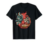 Daruma Doll Oni Devil Mask Yokai Japonés Tradicional Camiseta