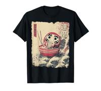 Daruma Lucky Doll Japón Vintage Ramen Fideos japoneses Camiseta