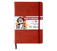 Darwi For You DF80014210007C - Carnet Cousu Sketchbook 14x21 cm 140g - 80 Feuilles Papier Dessin Blanc - Couverture Rigide Terracotta