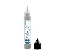 Darwi GLASS DA0690030080C - Botella aplicador de pintura sobre vidrio, contorno en relieve con punta aplicador, color plateado - 30 ml