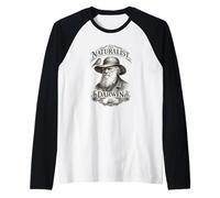 Darwin El Naturalista Retrato Pinzón Barco Ciencia Camiseta Manga Raglan