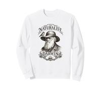 Darwin El Naturalista Retrato Pinzón Barco Ciencia Sudadera