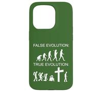 Darwin Evolución Vs Creación Bíblica Debate Meme Carcasa para iPhone 15 Pro