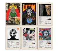 Darxan Póster musical de MF DOOM, portada de álbum Born Like This MM Food Operation Doomsday Madvillian Wall Decor Art Print para habitación estética, juego de 6, sin marco, 08 x 12 pulgadas
