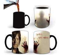 DARYL WAS HERE, Walking Dead, taza de cerámica sensible al calor que cambia de color (11 onzas), regalo TWD para hombres y mujeres, Halloween, cumpleaños, madre, padre amigos (1 unidad)