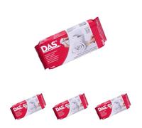 Das 387000 - Pasta para modelar sin gluten, secado al aire, pastilla 500 g, color blanco (Paquete de 4)