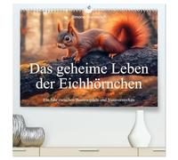 Das geheime Leben der Eichhörnchen - Ein Jahr zwischen Baumwipfeln und Nussverstecken (hochwertiger Premium Wandkalender 2026 DIN A2 quer), Kunstdruck ... ein Kalender voller Charme, Witz und Flausch