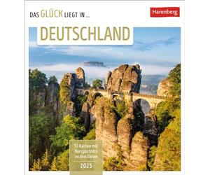 Das Glück liegt in Deutschland Postkartenkalender 2025 - Wechenkalender mit 53 Postkarten 53 besondere Orte entdecken: Wochen-Kalender mit 53 ... und Aufstellen (Postkartenkalender Harenberg)