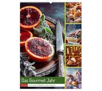 Das Gourmet Jahr (Wandkalender 2026 DIN A2 hoch), CALVENDO Monatskalender: Ein Kalender, der Geschmack in Kunst verwandelt: von Winterzitrus bis Sommerbeeren, von Ostergebäck bis Weihnachtszauber.